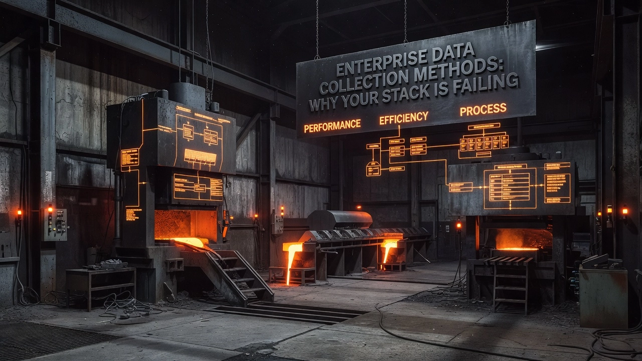 Professional header image for industry analysis: Enterprise Data Collection Methods: Why Your Stack Is Fai...
