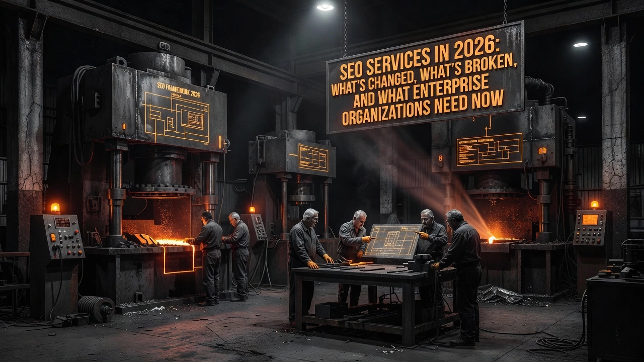 Professional header image for industry analysis: SEO Services in 2026: What's Changed, What's Broken, and ...