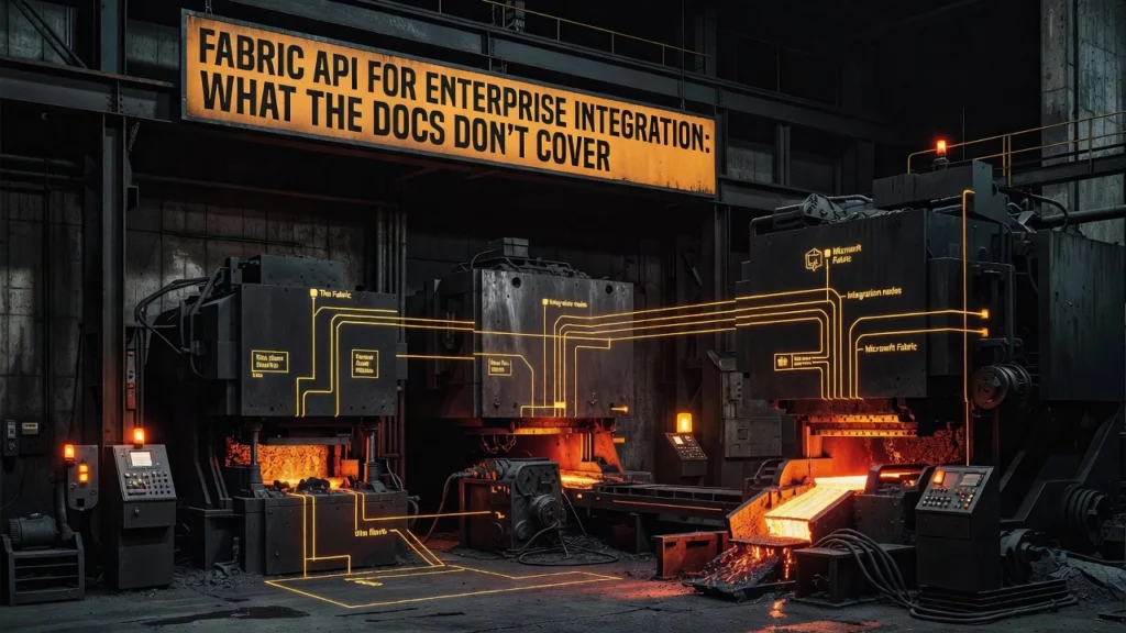Professional header image for industry analysis: Fabric API for Enterprise Integration: What the Docs Don'...