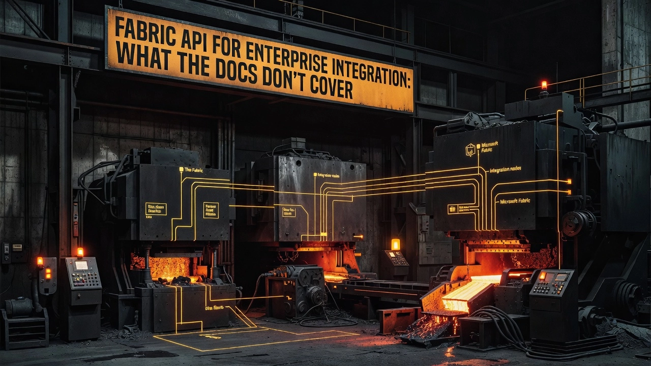 Professional header image for industry analysis: Fabric API for Enterprise Integration: What the Docs Don'...