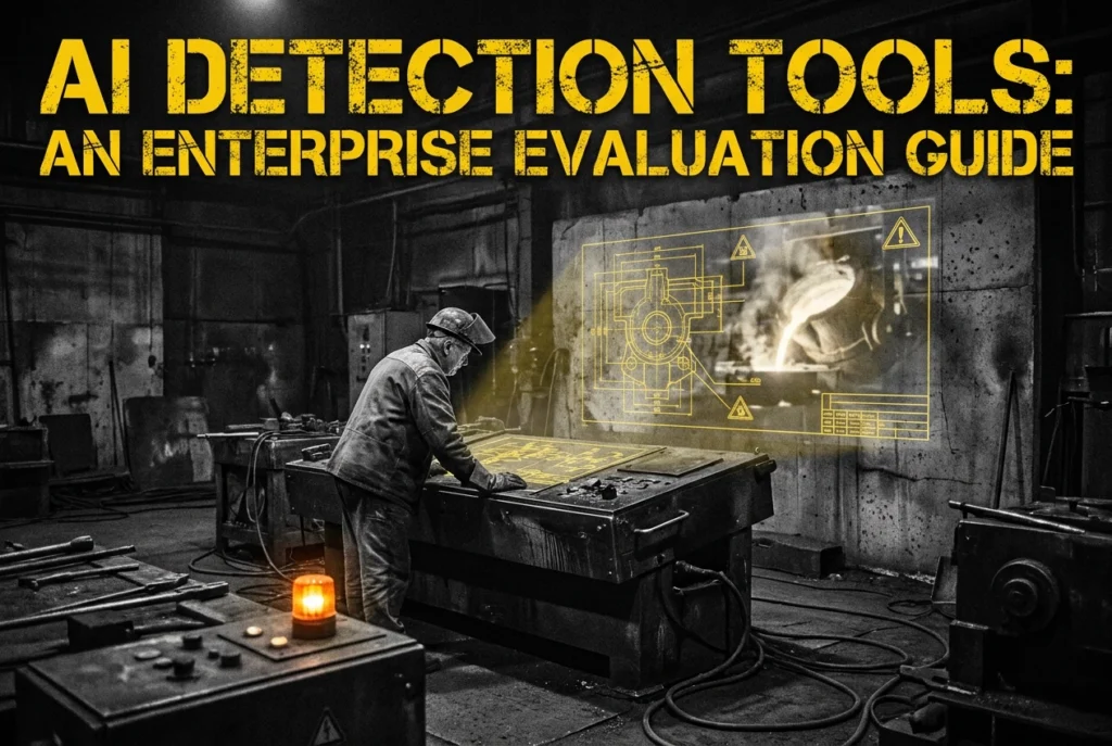 Professional header image for comparison analysis: AI Detection Tools: An Enterprise Evaluation Guide